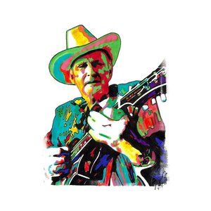 Bill Monroe Mandolin Bluegrass Country Music Poster Print Wall Art 11x17